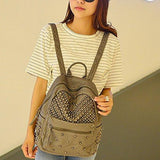 Rivet Pu Leather Backpack Fashion Backpacks For Teenage Girls Ladies Bag Satchel Bags Bolsa Feminina Rose Color