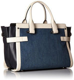 Denim Color Block Soft Swagger Dkdenimwhite Satchel