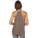 Sleeveless Top With Tie Dark Grey Medium