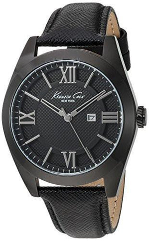 Kenneth Cole York 10023858 Dress Sport Analog Display Japanese Quartz Black Watch