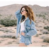 Fashion Lapel Long Sleeve Loose Casual Button Bf Denim Jacket Cowboy Coat