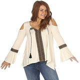 Bell Sleeve Tassle Top S Cream
