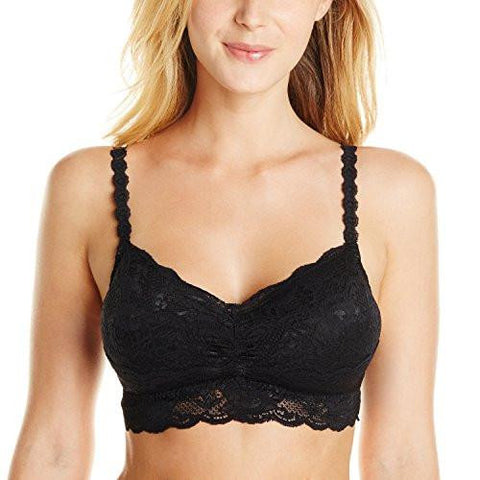 Never Say Never Padded Soft Bra Sweetie, Black, Large