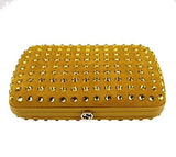 Broadway Crystal & Suede Evening Clutch Bag 310005 Yellow