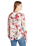 Karen Kane ButtonUp Shirttail Blouse, Print, L