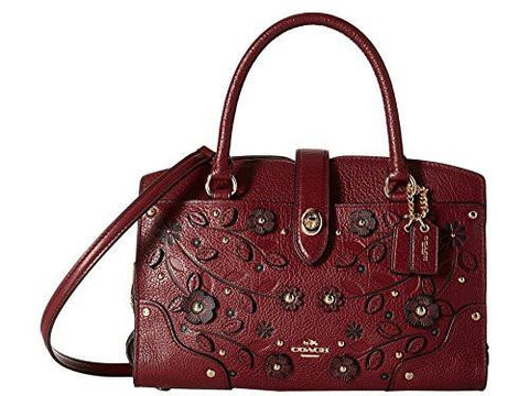 Willow Floral Mercer 24 Liburgundy Satchel