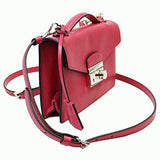 Prada Saffiano Leather Clutch Bag Wstrap Pink Bt0960 Peonia