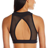 Recreation Pop Camo Mesh Back Cut Out Detailed Sports Bra, Multi, S