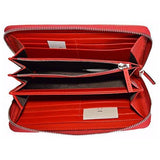 Diamante Leather Zip Wallet Tabasco Red 368177