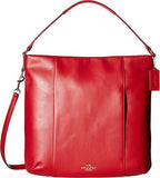 Leather Isabelle Shoulder Bag Classic Red Handbag
