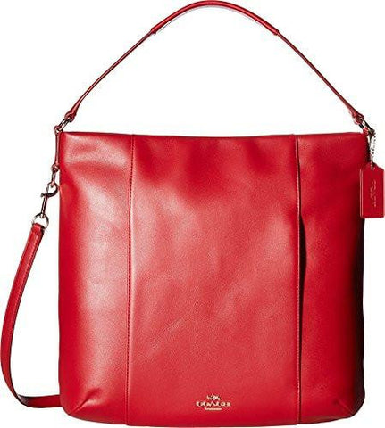 Leather Isabelle Shoulder Bag Classic Red Handbag