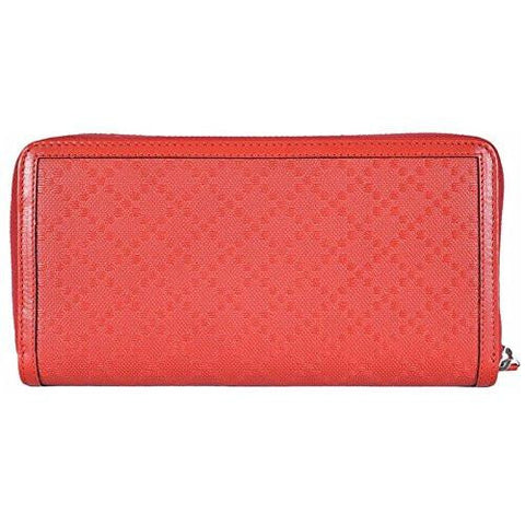 Diamante Leather Zip Wallet Tabasco Red 368177