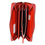 Diamante Leather Zip Wallet Tabasco Red 368177
