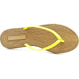 Yolo Open Toe Casual Flat Sandals Sunburst Yellow Size 5