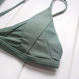 Mooskini 2 Piece Swimsuit Sexy Push Up Bikini Set Summer Cut Out Swimwear Mus Size 46 Green