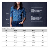 Hidden Buttons Peplum Chambray Top, Heritage Wash, Large