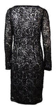 Sequined Mesh Overlay Dress 2, Black