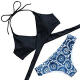 Mooskini Padded Pushup Bikini Set Bathing Suits Two Pieces Swimsuit Xl Blue