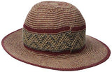 Tribal Panama Hat Wine Red One Size