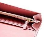 Wiberlux Prada Metal Logo Detail Flap Real Leather Long Wallet One Size Light Pink