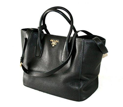 Prada 1Bg694 Uwl F0002 Black Leather Shoulder Bag