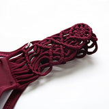 Mooskini Handknit Rope Bikini Maroon Color Padded Swimsuit Bikini Set Mus Size 46 B922