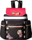 Betsey Johnson Drawstring Backpack Stripe/Floral Backpack