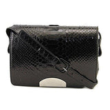 Medium Python Messenger Crossbody Black