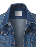 Rubyk Classic Long Sleeve Distressed Denim Jacket With Pockets