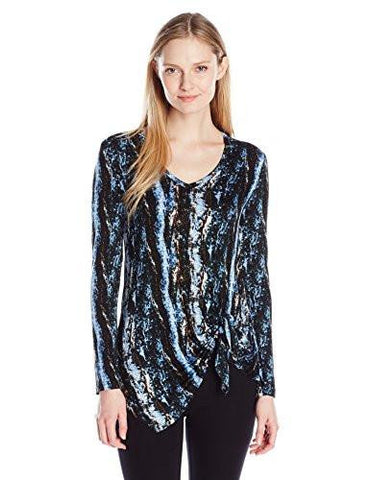 Asymmetric SideTie Top, Print, M