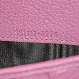 Leather Zip Wallet 321117 Dark Rose Pink