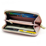 Eurlove Pu Leather Wallet Multifunctional Zipper Clutch Wallets With Large Space For Money Cards And Iphone 6S