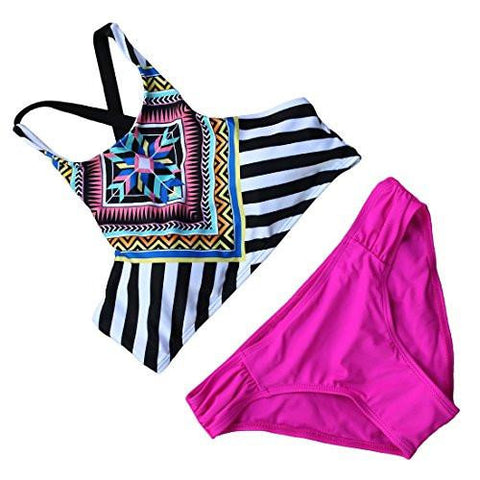 Mooskini High Neck Padded Bikini Halter Bikini Set Two Piece Swimsuit Swimwear Mus Size 46 B914