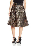 Animal Print Separate Skirt, Black/Gold, 12