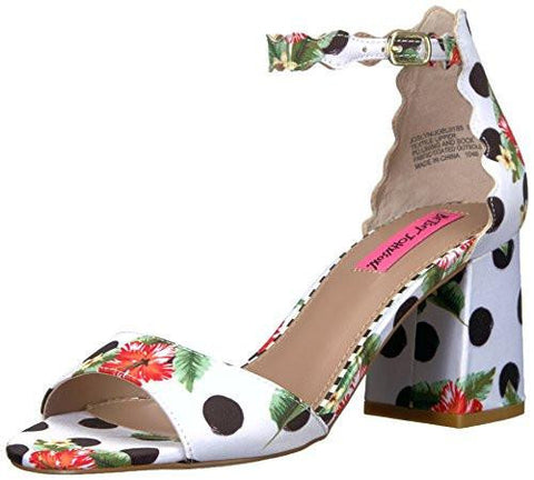 Joslyn Dress Sandal, Black/White, 7 M Us