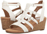 Aerosoles Sparkle Wedge Sandal White 7 M Us