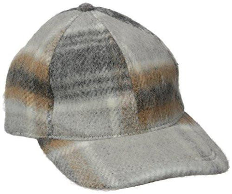 Checked Baseball Hat Grey Shadow One Size