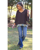 Swing Top With Braided Tie And Embroidery Brown Small
