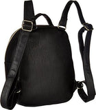 Quilted Winged Heart Backpack Black Cream Backpack