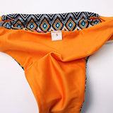 Mooskini Sexy Rectangular Printing Padded Bathing Suit Bikini Set L Orange