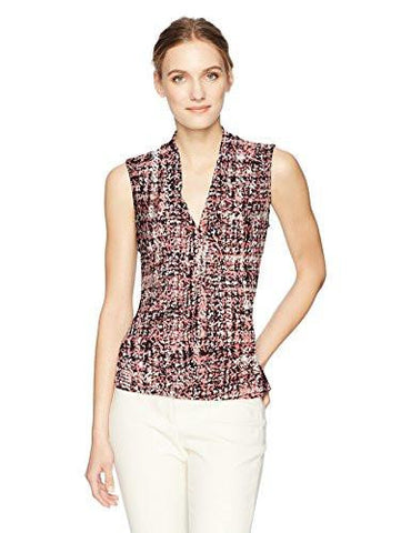 Printed Vneck Cami Porcelain Rosemulti L