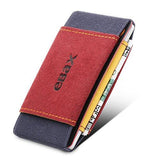 Ebax Minimalist Slim Man Wallet Premium Elastic Front Pocket Credit Card Holders Burgundy