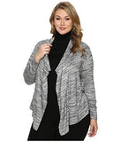 Plus Plus Size Drape Cardigan Light Gray Sweater 3X Us 20W