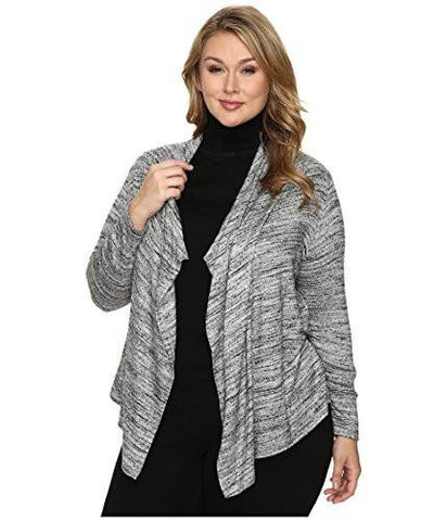 Plus Plus Size Drape Cardigan Light Gray Sweater 3X Us 20W