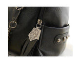 European And American Style Tote Handbags Tassel Skull Rivet Chain Bag Pu Leather Shoulder Bags Messenger