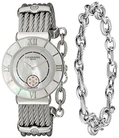 Charriol T Tropez Swiss Quartz Stainless Steel Dress Watch Color:Silvertoned Model: St30W560003