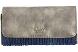 Guess Keegan Denim Slim Clutch Trifold Wallet