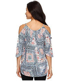 Karen Kane Cold Shoulder Angel Top, Print, S