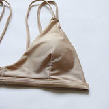 Mooskini Fashion Sexy Halter Padded Bikini Set Twopieces Swimsuit Bathing Suitnudesmall