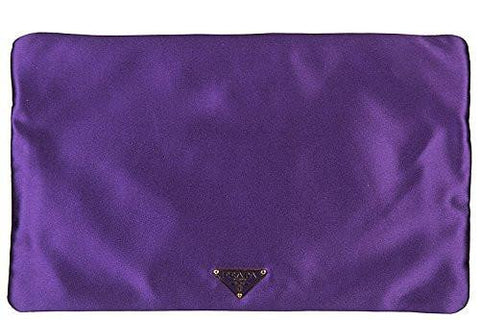 Prada Clutch Handbag Bag Purse Satin Purple